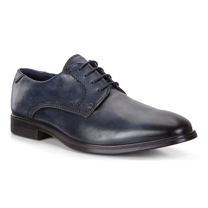 Men Casual Ecco Melbourne - Business Shoe Blue - India SUDZRN029